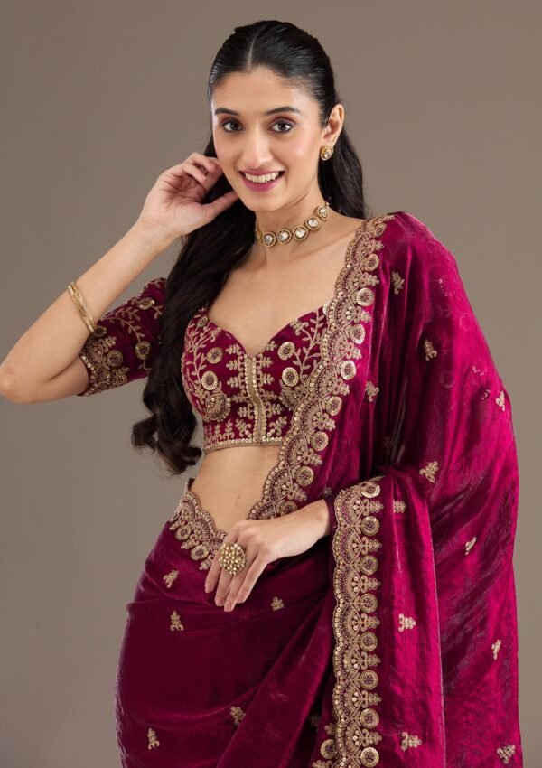 koskii-darkmaroon-zariwork-tissue-designer-saree-saus0041302_darkmaroon_1_5-2.jpg Dark Maroon Zariwork Tissue Saree