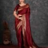 3590s254_3.jpg Maroon Silk Woven Banarasi Saree