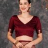 3590s254_6-1.jpg Maroon Silk Woven Banarasi Saree